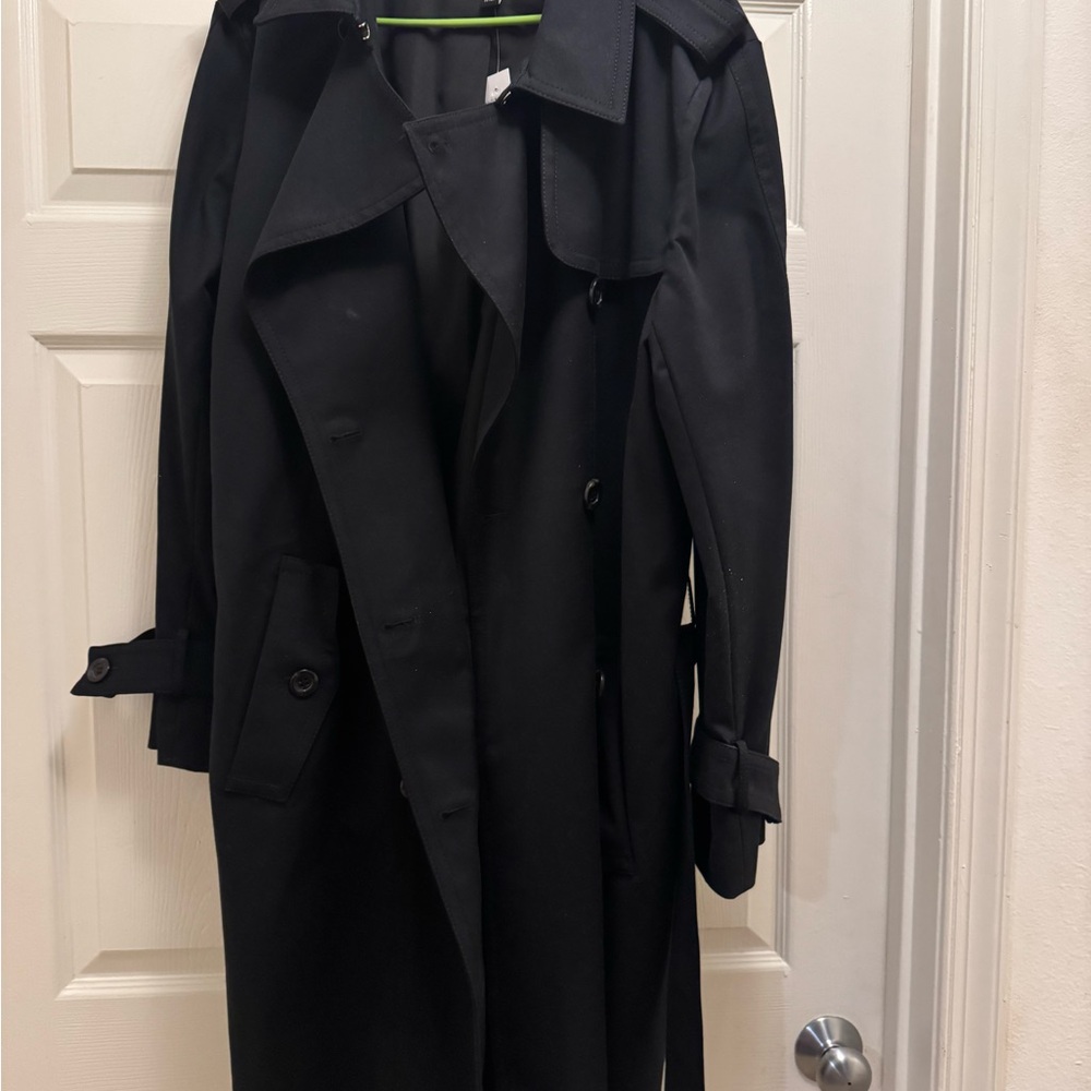Ann Taylor Midnight Black Trench Coat